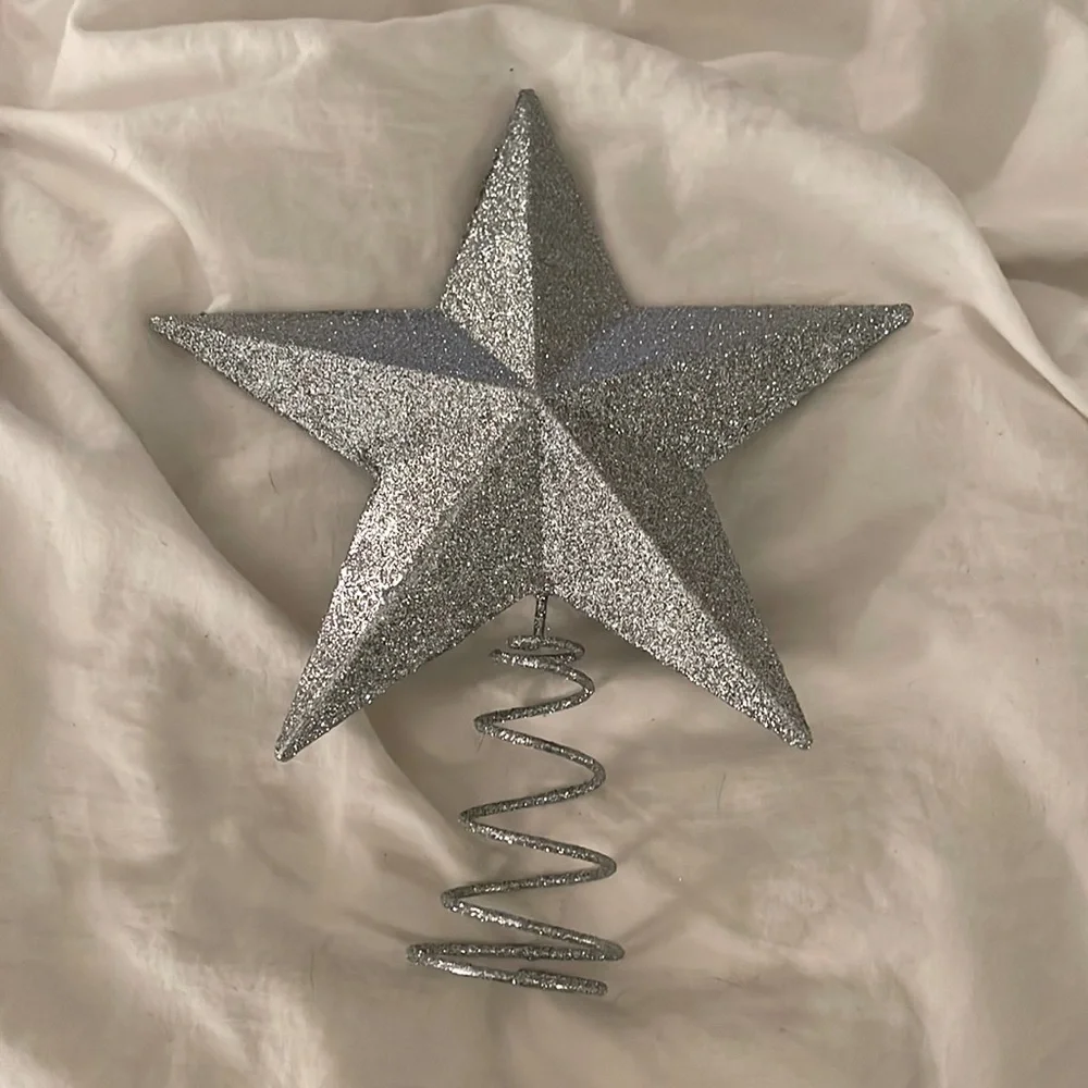 TARGET GLITTERY TREE STAR SILVER